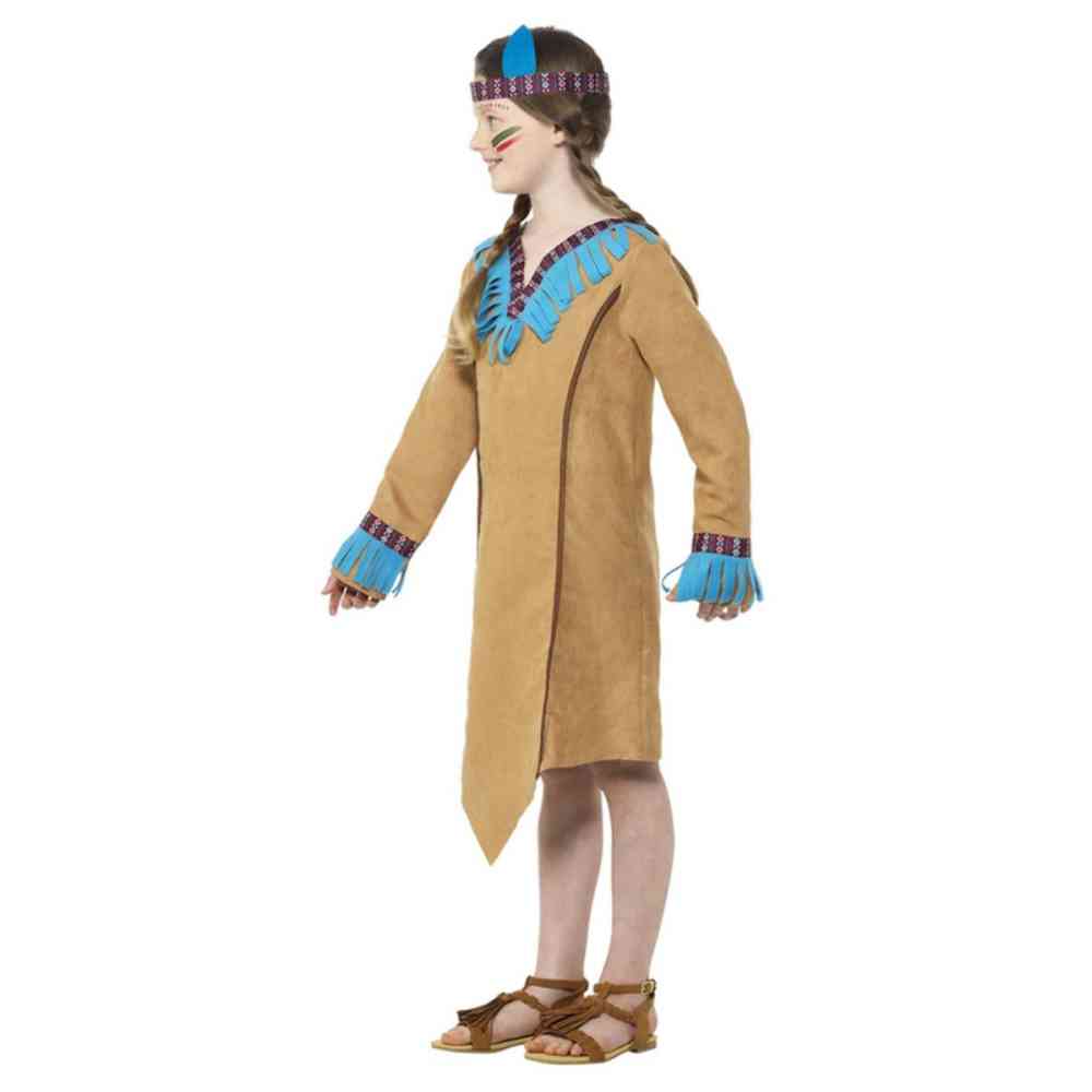 Smiffys - Native American Inspired Girl Costume Kids - Brown